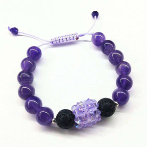 Alexa Martha Designs Bracelet Default Title / Purple Alexa Martha Designs Glamorous Amethyst Gemstone Lava Rock Bracelet