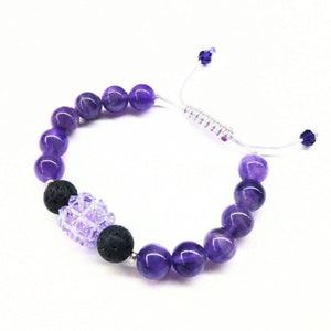 Alexa Martha Designs Bracelet Default Title / Purple Alexa Martha Designs Glamorous Amethyst Gemstone Lava Rock Bracelet