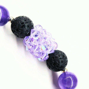 Alexa Martha Designs Bracelet Default Title / Purple Alexa Martha Designs Glamorous Amethyst Gemstone Lava Rock Bracelet