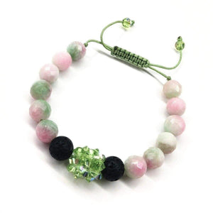 Alexa Martha Designs Bracelet Default Title / Watermelon Alexa Martha Designs Gem Packed Watermelon Jade Crystal Lava Rock Bracelet