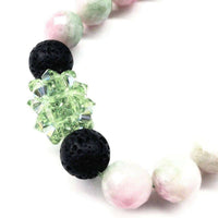 Alexa Martha Designs Bracelet Default Title / Watermelon Alexa Martha Designs Gem Packed Watermelon Jade Crystal Lava Rock Bracelet