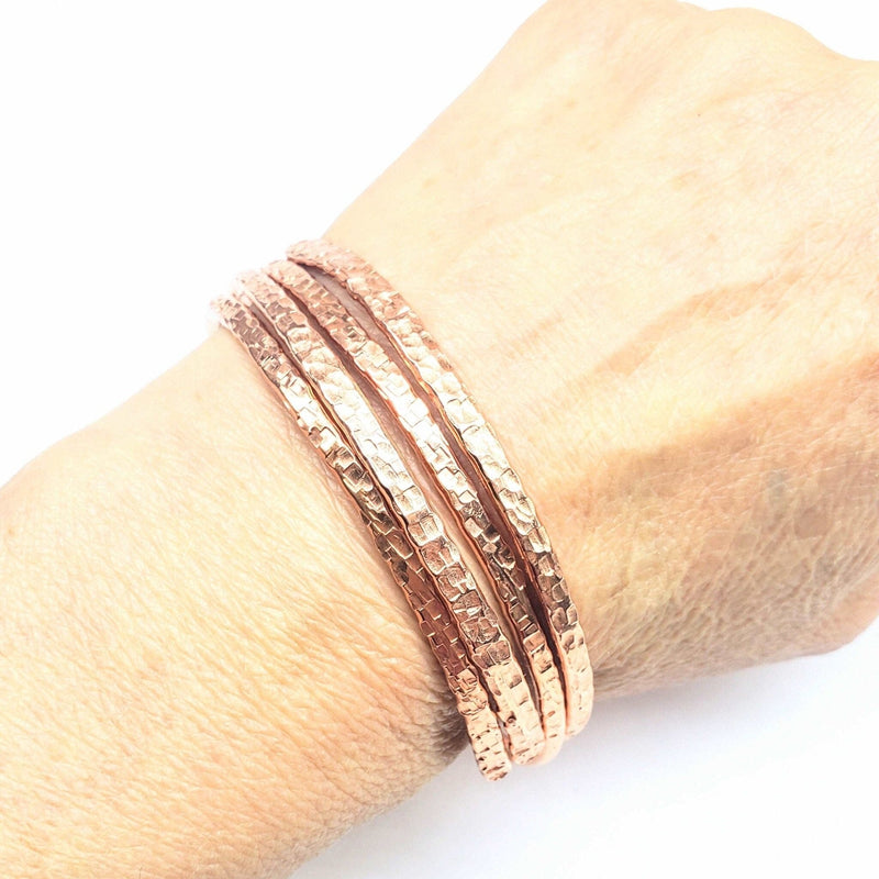 Alexa Martha Designs Bracelet Interlocking Full Overlap Copper Bangle Set