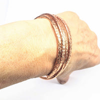 Alexa Martha Designs Bracelet Interlocking Full Overlap Copper Bangle Set