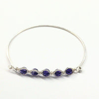 Alexa Martha Designs Bracelet Purple Alexa Martha Designs Silver Swarovski Crystal Bar Bangle Bracelet