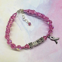 Alexa Martha Designs Bracelet Sparkly Pink Breast Cancer Awareness Bracelet