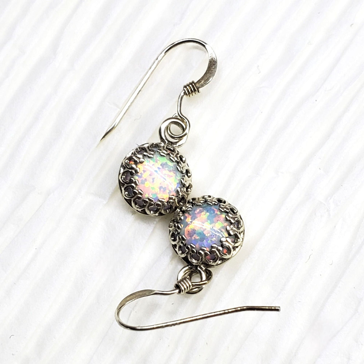 Alexa Martha Designs Earrings 6mm Round 925 Silver Filigree Gemstone Dangle Earrings