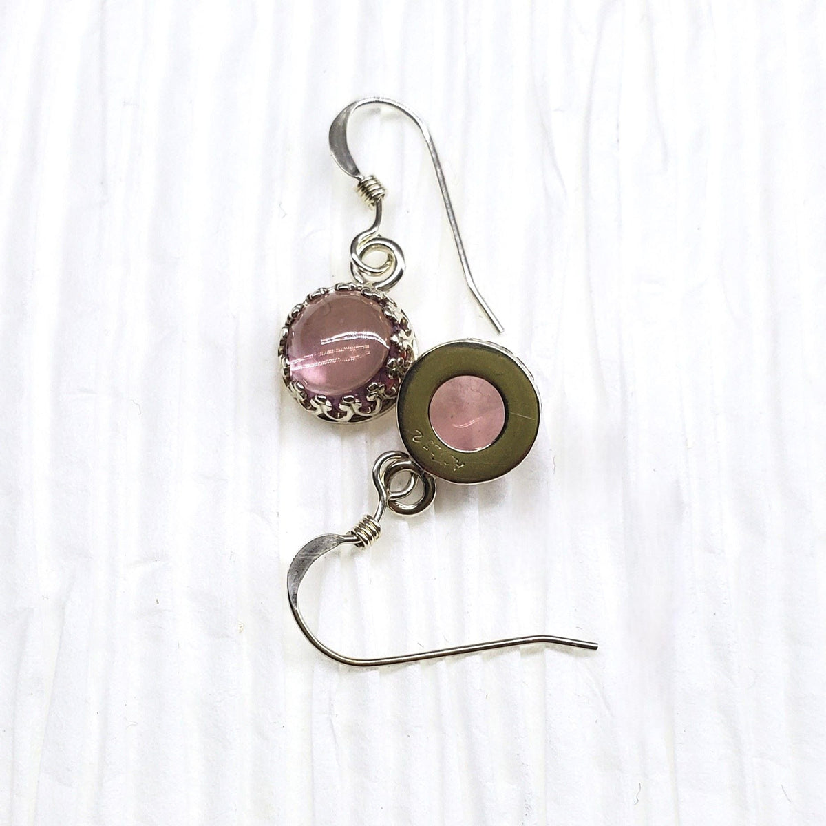 Alexa Martha Designs Earrings 6mm Round 925 Silver Filigree Gemstone Dangle Earrings
