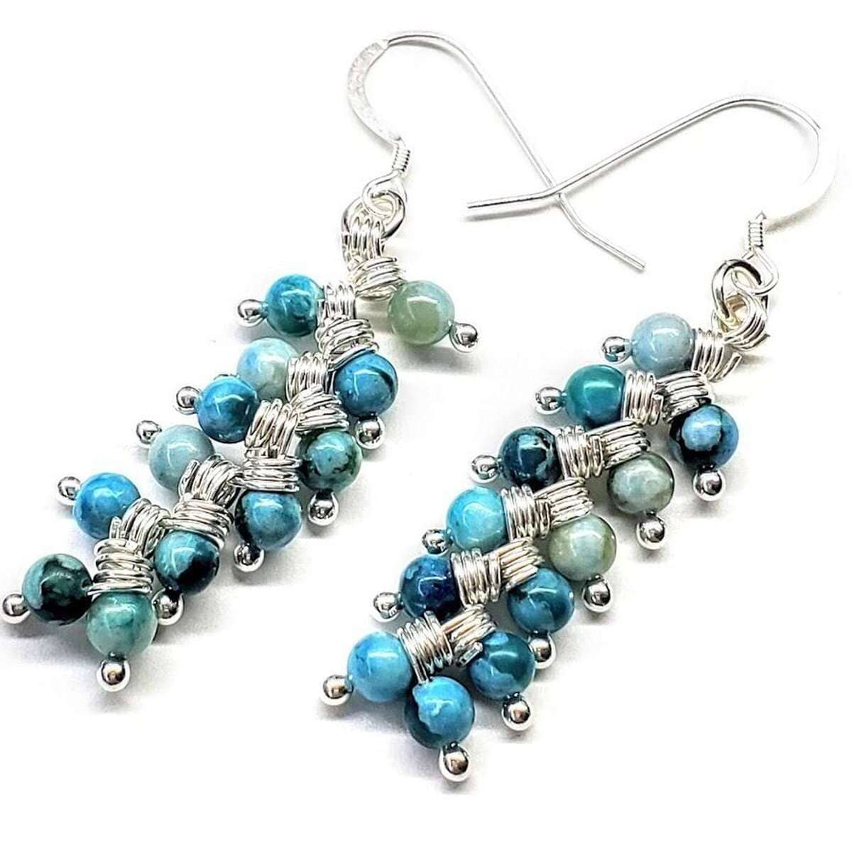 Alexa Martha Designs Earrings As Seen On TV Jane The Virgin Sterling Silver Turquoise Wire Wrapped Earrings