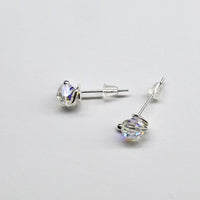 Alexa Martha Designs Earrings Clear / Color Alexa Martha Designs 6mm Silver Crystal Spiral Studded Earrings