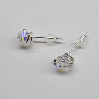 Alexa Martha Designs Earrings Clear / Color Alexa Martha Designs 6mm Silver Crystal Spiral Studded Earrings