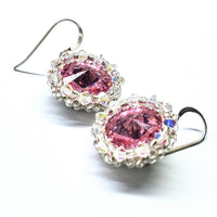 Alexa Martha Designs Earrings Default Title / Color Alexa Martha Designs Beaded Rivoli Crystal Halo Earrings