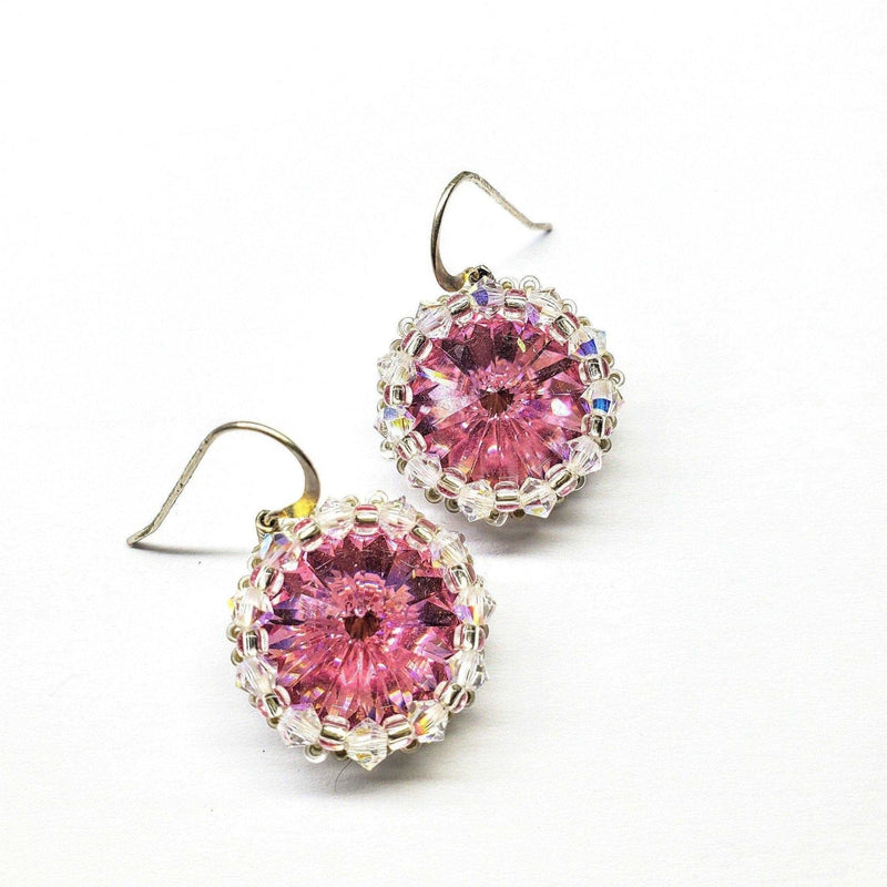 Alexa Martha Designs Earrings Default Title / Color Alexa Martha Designs Beaded Rivoli Crystal Halo Earrings