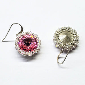 Alexa Martha Designs Earrings Default Title / Color Alexa Martha Designs Beaded Rivoli Crystal Halo Earrings