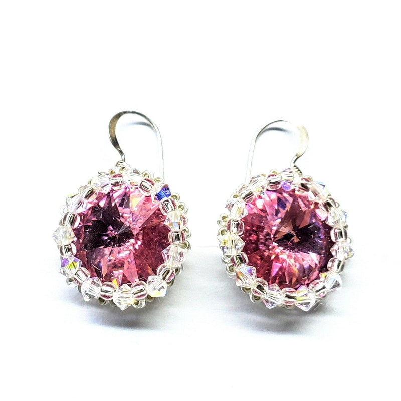 Alexa Martha Designs Earrings Default Title / Color Alexa Martha Designs Beaded Rivoli Crystal Halo Earrings