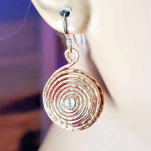 Alexa Martha Designs Earrings Default Title / Color Alexa Martha Designs Copper Crystal Spiral Hoop Earrings