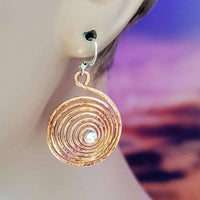 Alexa Martha Designs Earrings Default Title / Color Alexa Martha Designs Copper Crystal Spiral Hoop Earrings