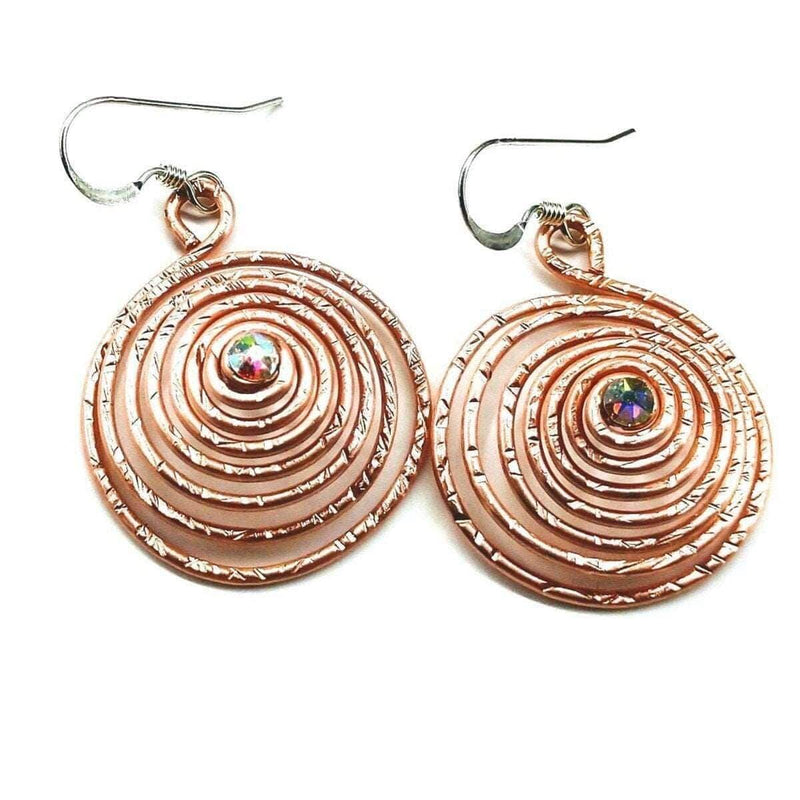 Alexa Martha Designs Earrings Default Title / Color Alexa Martha Designs Copper Crystal Spiral Hoop Earrings