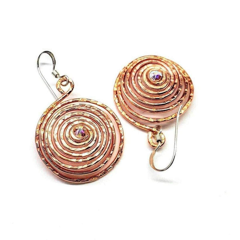 Alexa Martha Designs Earrings Default Title / Color Alexa Martha Designs Copper Crystal Spiral Hoop Earrings