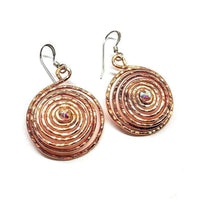 Alexa Martha Designs Earrings Default Title / Color Alexa Martha Designs Copper Crystal Spiral Hoop Earrings