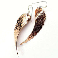 Alexa Martha Designs Earrings Default Title / Color Alexa Martha Designs Copper Hammer Pattern Sculpted Angel Wings Earrings