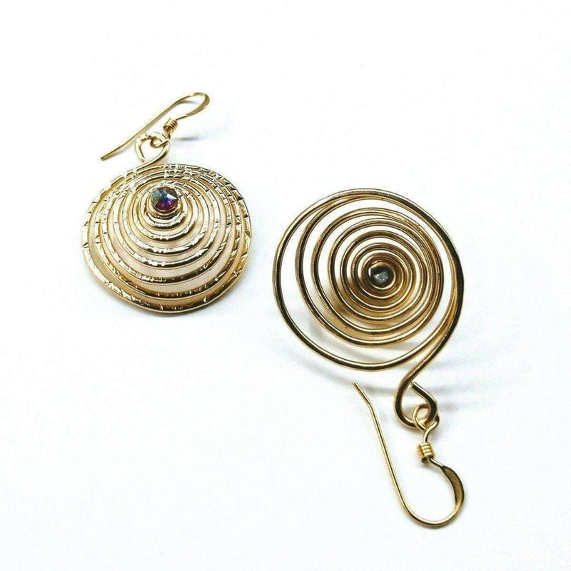 Alexa Martha Designs Earrings Default Title / Color Alexa Martha Designs Gold Filled 14CT Crystal Spiral Earrings