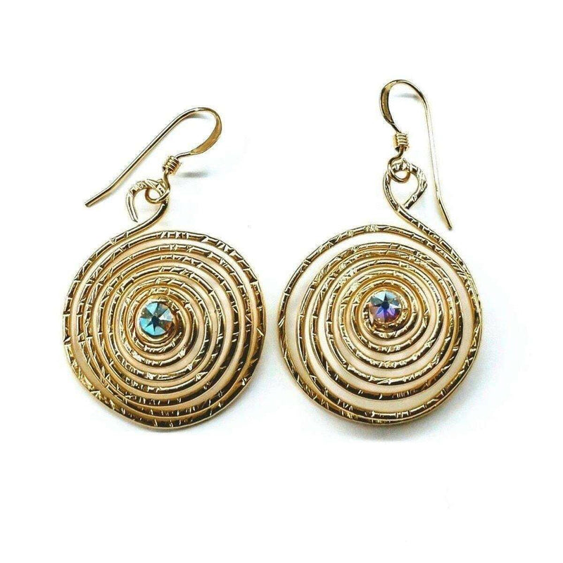 Alexa Martha Designs Earrings Default Title / Color Alexa Martha Designs Gold Filled 14CT Crystal Spiral Earrings