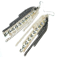 Alexa Martha Designs Earrings Default Title / Color Alexa Martha Designs Rhinestone Crystal Chain Fringe Earrings