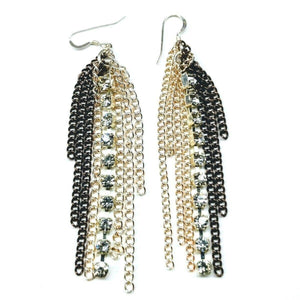 Alexa Martha Designs Earrings Default Title / Color Alexa Martha Designs Rhinestone Crystal Chain Fringe Earrings