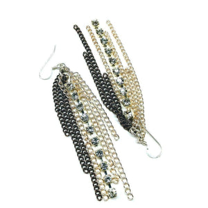 Alexa Martha Designs Earrings Default Title / Color Alexa Martha Designs Rhinestone Crystal Chain Fringe Earrings