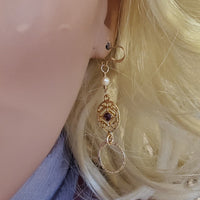 Alexa Martha Designs Earrings Default Title / Purple Alexa Martha Designs Gold Filled Purple Crystal Circle Earrings