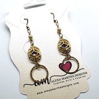 Alexa Martha Designs Earrings Default Title / Purple Alexa Martha Designs Gold Filled Purple Crystal Circle Earrings