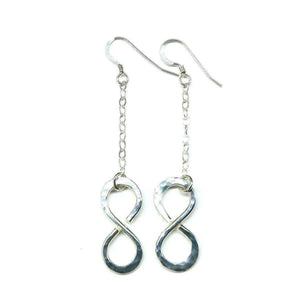 Alexa Martha Designs Earrings Default Title / Silver Alexa Martha Designs Sterling Silver Hammer Patterned Infinity Earrings