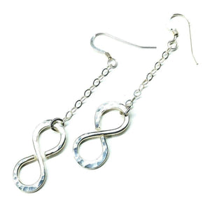 Alexa Martha Designs Earrings Default Title / Silver Alexa Martha Designs Sterling Silver Hammer Patterned Infinity Earrings