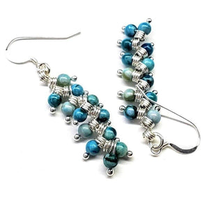 Alexa Martha Designs Earrings Default Title / Silver/Turquoise Alexa Martha Designs As Seen On TV Jane The Virgin Sterling Silver Turquoise Wire Wrapped Earrings