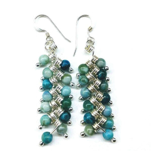 Alexa Martha Designs Earrings Default Title / Silver/Turquoise Alexa Martha Designs As Seen On TV Jane The Virgin Sterling Silver Turquoise Wire Wrapped Earrings