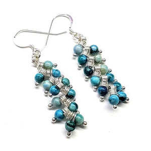 Alexa Martha Designs Earrings Default Title / Silver/Turquoise Alexa Martha Designs As Seen On TV Jane The Virgin Sterling Silver Turquoise Wire Wrapped Earrings