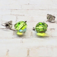 Alexa Martha Designs Earrings Green Alexa Martha Designs Spiral Crystal Gemstone Ear Studs