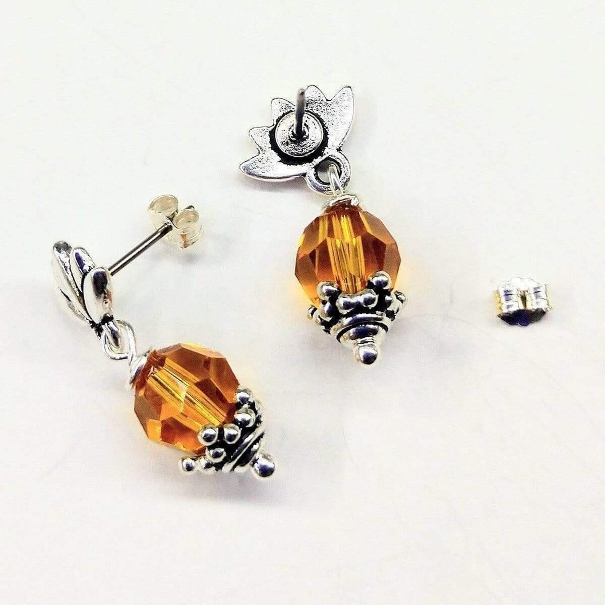 Alexa Martha Designs Earrings Sterling Silver Crystal Pineapple Studded Earrings