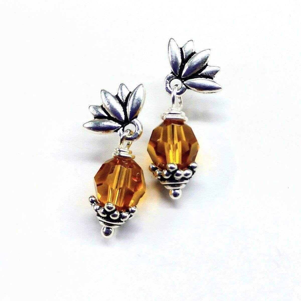 Alexa Martha Designs Earrings Sterling Silver Crystal Pineapple Studded Earrings