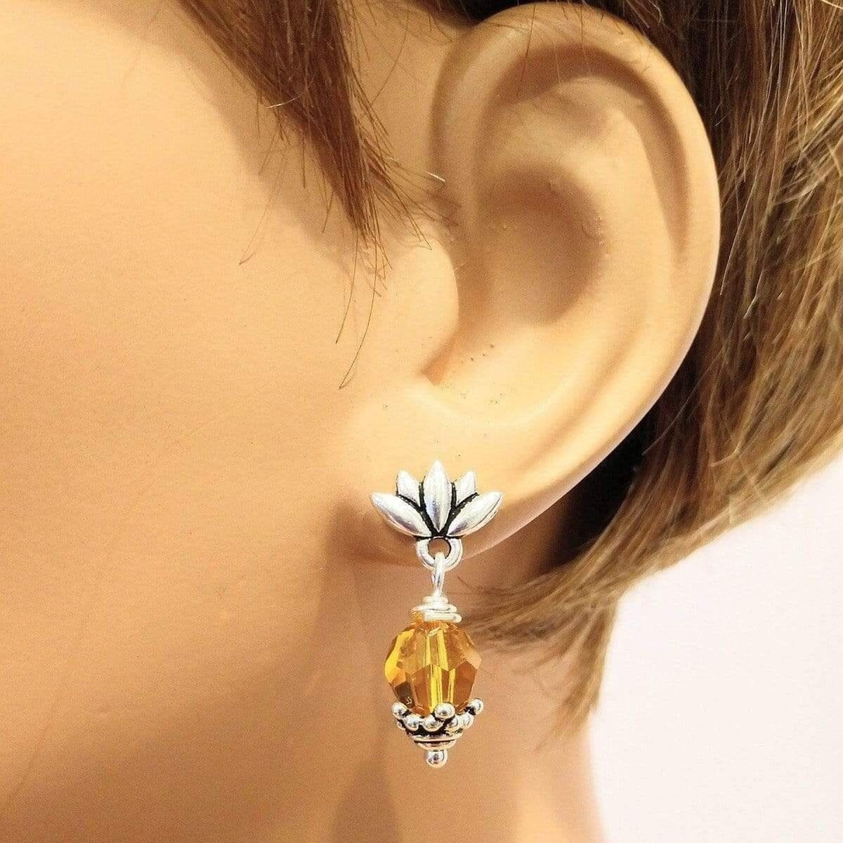 Alexa Martha Designs Earrings Sterling Silver Crystal Pineapple Studded Earrings