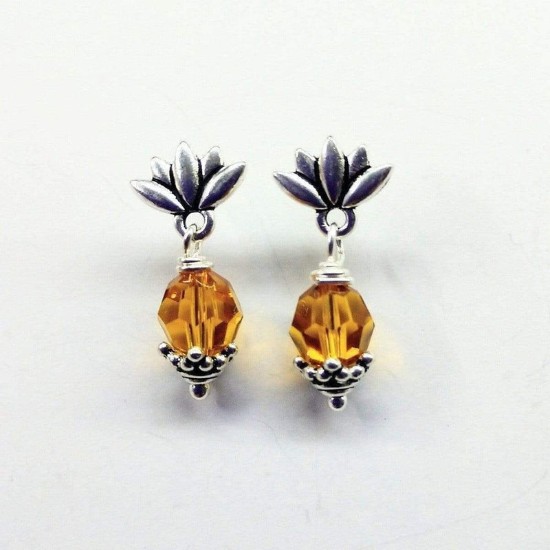 Alexa Martha Designs Earrings Sterling Silver Crystal Pineapple Studded Earrings