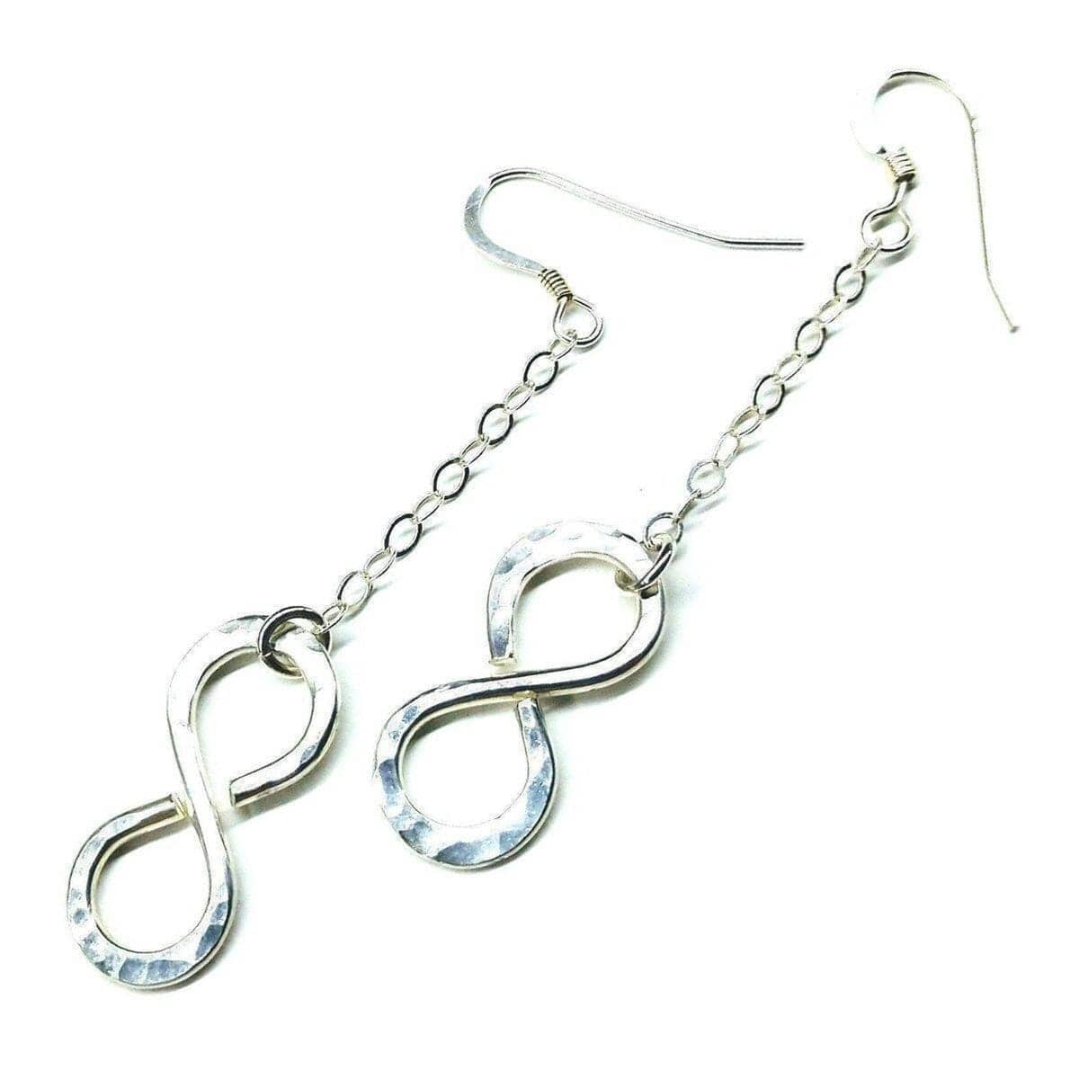 Alexa Martha Designs Earrings Sterling Silver Hammer Patterned Infinity Earrings