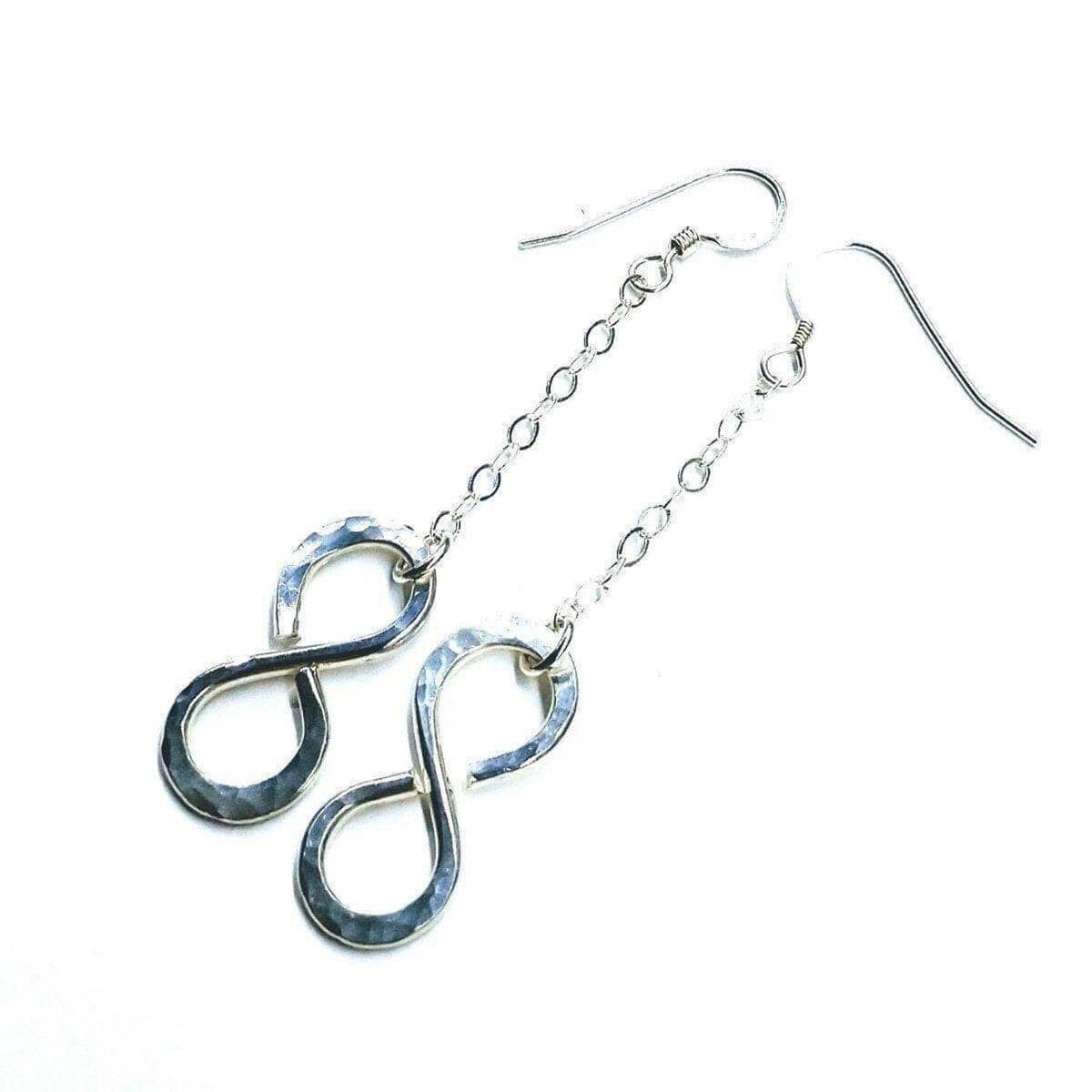 Alexa Martha Designs Earrings Sterling Silver Hammer Patterned Infinity Earrings