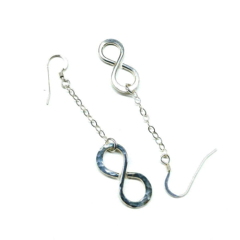 Alexa Martha Designs Earrings Sterling Silver Hammer Patterned Infinity Earrings