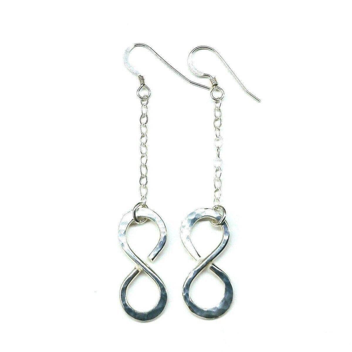 Alexa Martha Designs Earrings Sterling Silver Hammer Patterned Infinity Earrings