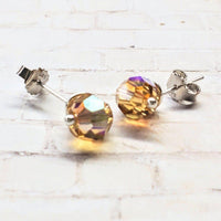 Alexa Martha Designs Earrings Topaz Alexa Martha Designs Spiral Crystal Gemstone Ear Studs