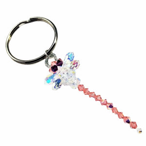 Alexa Martha Designs Key Chain Default Title / Peach Alexa Martha Designs Swarovski Crystal Rose Peach Dragonfly Key Chain Charm