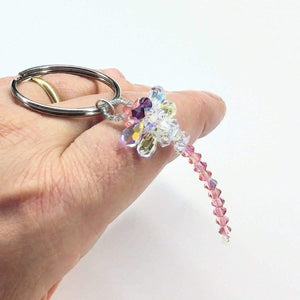 Alexa Martha Designs Key Chain Default Title / Peach Alexa Martha Designs Swarovski Crystal Rose Peach Dragonfly Key Chain Charm