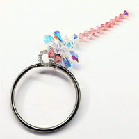 Alexa Martha Designs Key Chain Default Title / Peach Alexa Martha Designs Swarovski Crystal Rose Peach Dragonfly Key Chain Charm