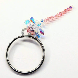 Alexa Martha Designs Key Chain Default Title / Peach Alexa Martha Designs Swarovski Crystal Rose Peach Dragonfly Key Chain Charm